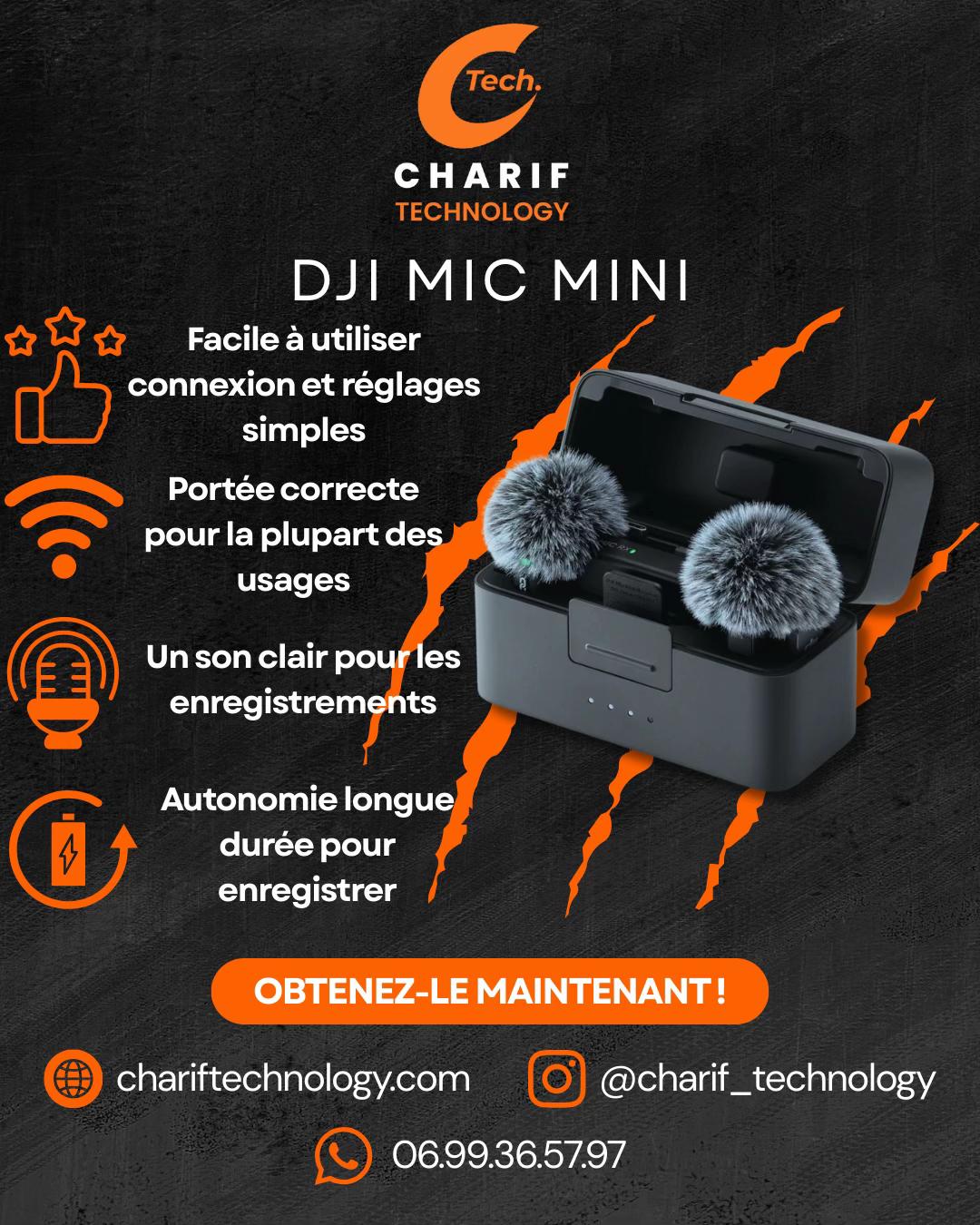 🎙️ DJI Mic Mini – Petit format, grand son