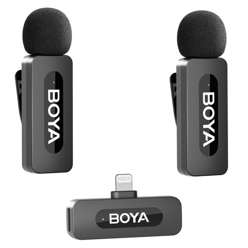 Boya BY-V2 Microphone Sans Fil Double Émetteur 2.4GH