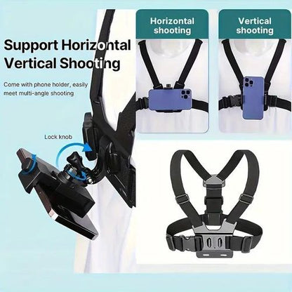 Support de Poitrine Universel pour Smartphone – Réglable pour Vidéo, Sport et Vlog