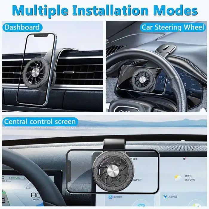 Support de téléphone de voiture magnétique pliable pour tableau de bord avec long tuyau magnétique