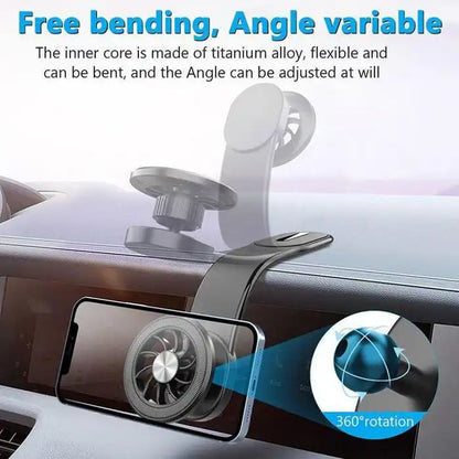 Support de téléphone de voiture magnétique pliable pour tableau de bord avec long tuyau magnétique