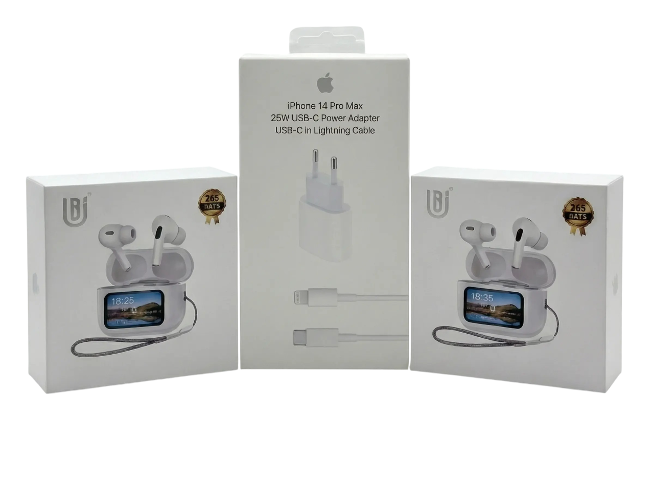 سماعة ايرو برو 2 شاشة لمس + شاحن مجاني هدية 