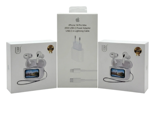 سماعة ايرو برو 2 شاشة لمس + شاحن مجاني هدية 