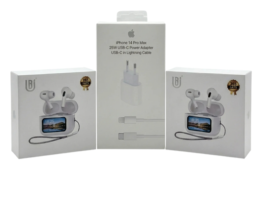 سماعة ايرو برو 2 شاشة لمس + شاحن مجاني هدية 