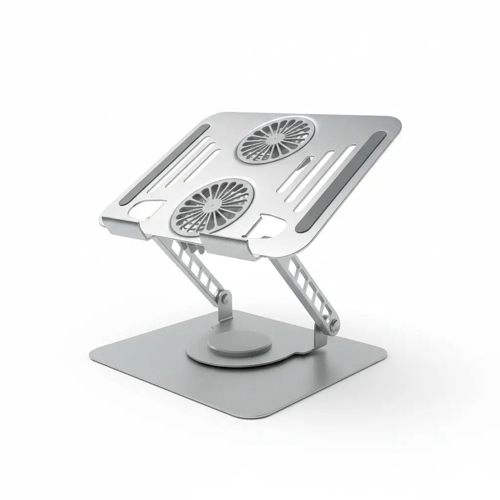 💻 Support Laptop Métal 360° Double Moteur refroidi 🔄