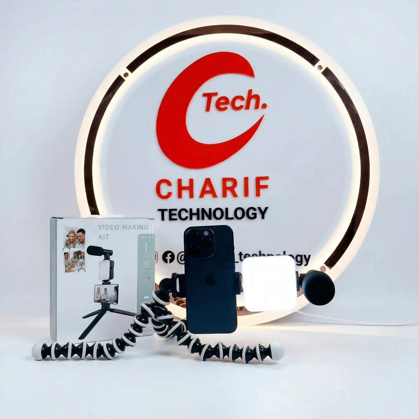 📱 باك التصوير الاحترافي 3 في 1 - حول هاتفك لستوديو متنقل