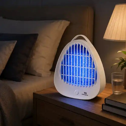 Lampe Anti-Moustiques UV Vencor HY-1 – Tue-Moustiques Électrique Blanc à Brancher, Silencieux et Sans Produit Chimique