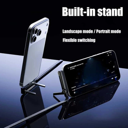 Câble type-c vers type-c 240 W avec support pliable intégré pour téléphone et tablette.